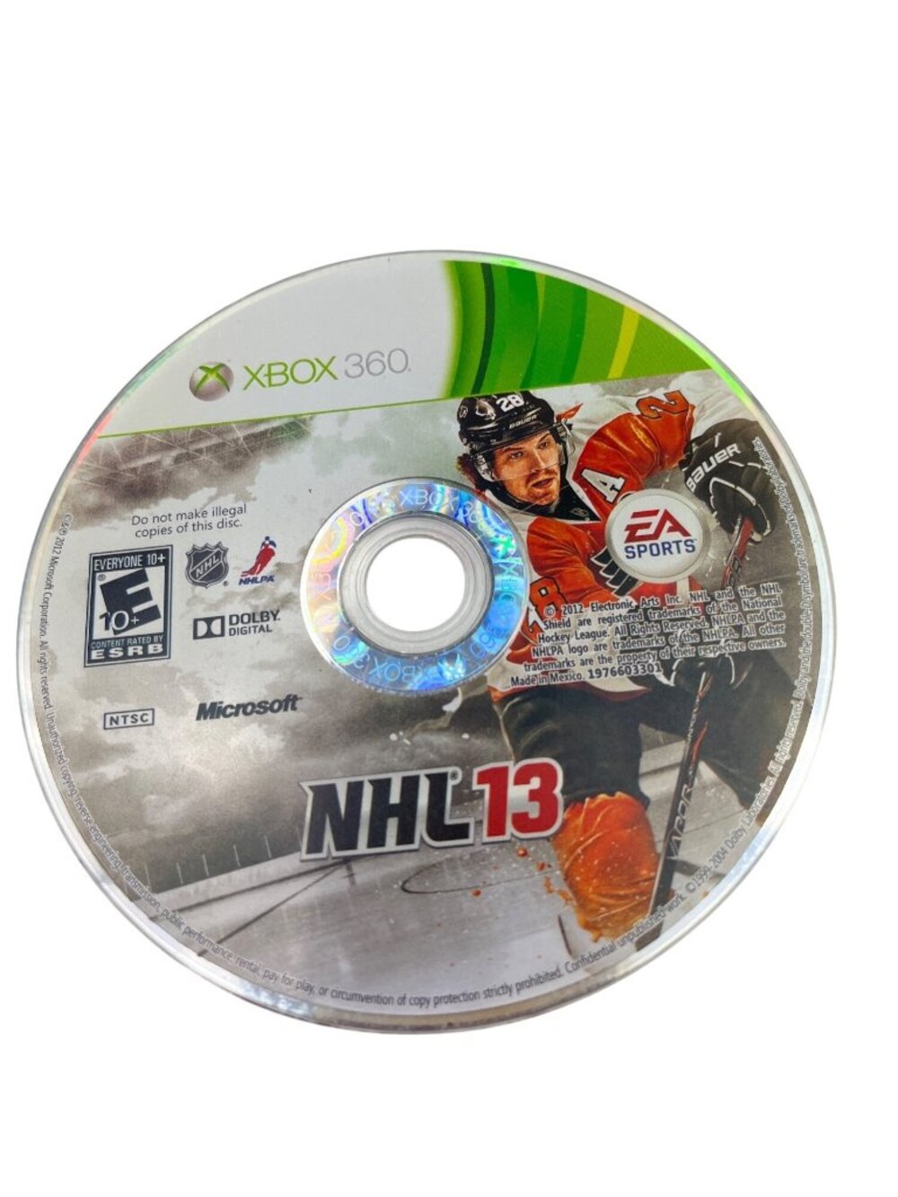 NHL 13 Xbox 360 EA Sports Hockey Game Disc NTSC Rated E10+ Microsoft